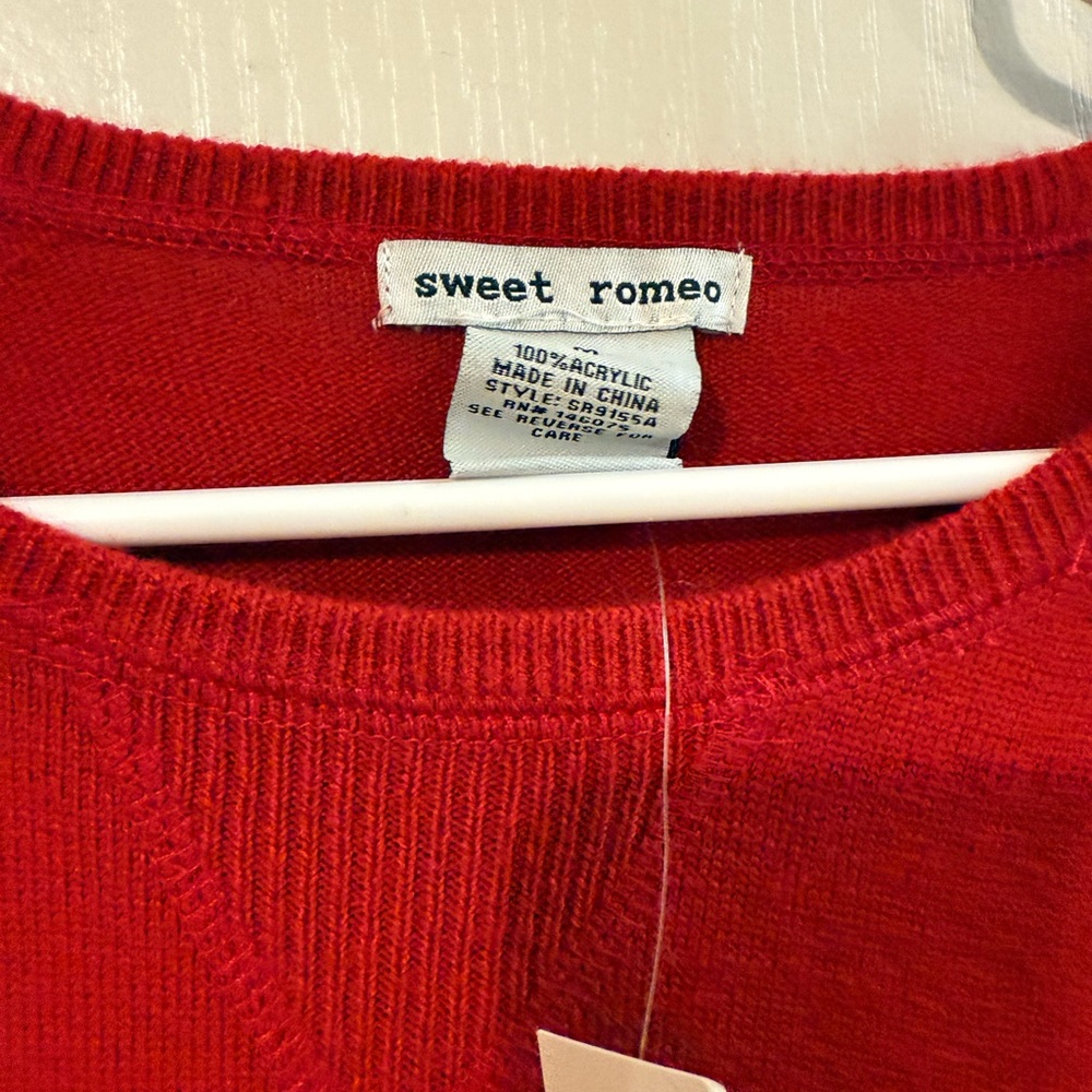 Sweet Romeo Red Sweater - Picture 2 of 3